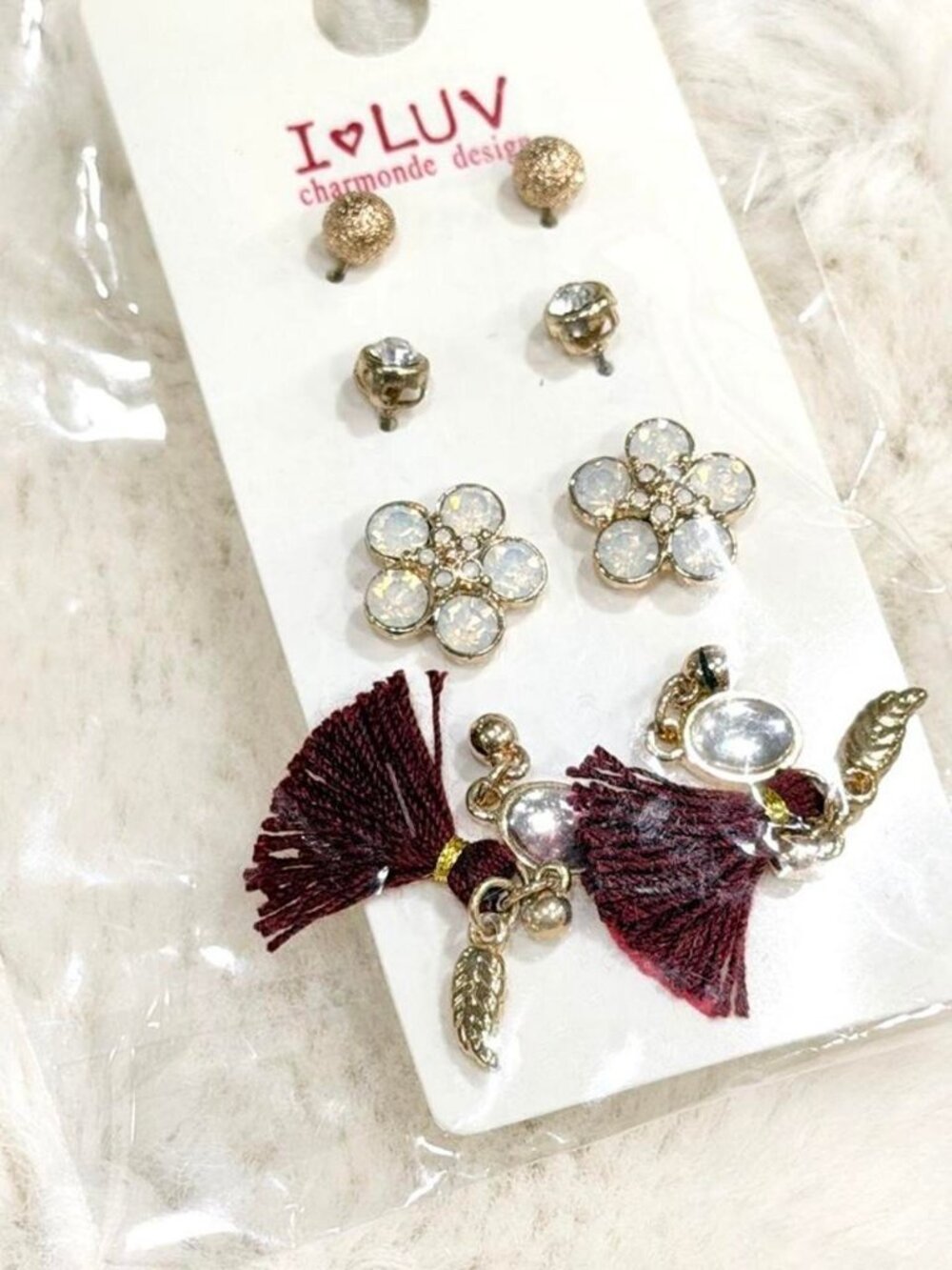 Charmonde Design 3-Pair Earring Set